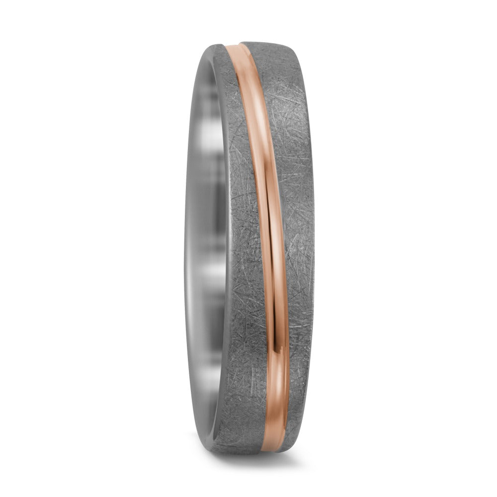 Fingerring 500 Palladium, 585/14 K Rotgold, Made in Germany