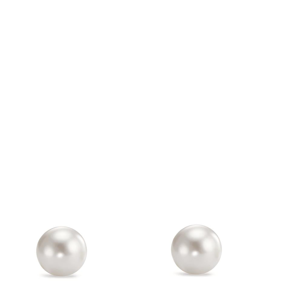 Ohrstecker Silber rhodiniert shining Pearls weiss, 2 Perlen, 5 mm