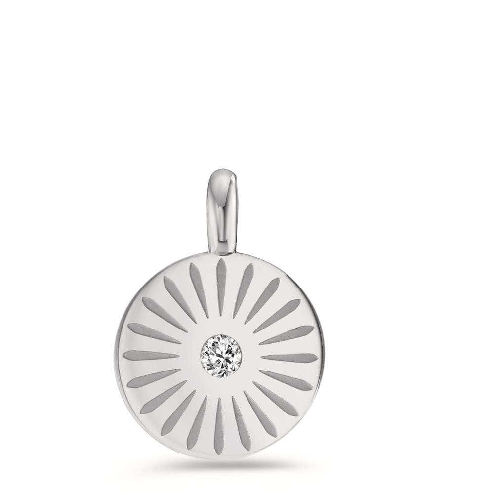 Charm-Anhänger Blüte Edelstahl glänzend Ø11 mm, Made in Germany