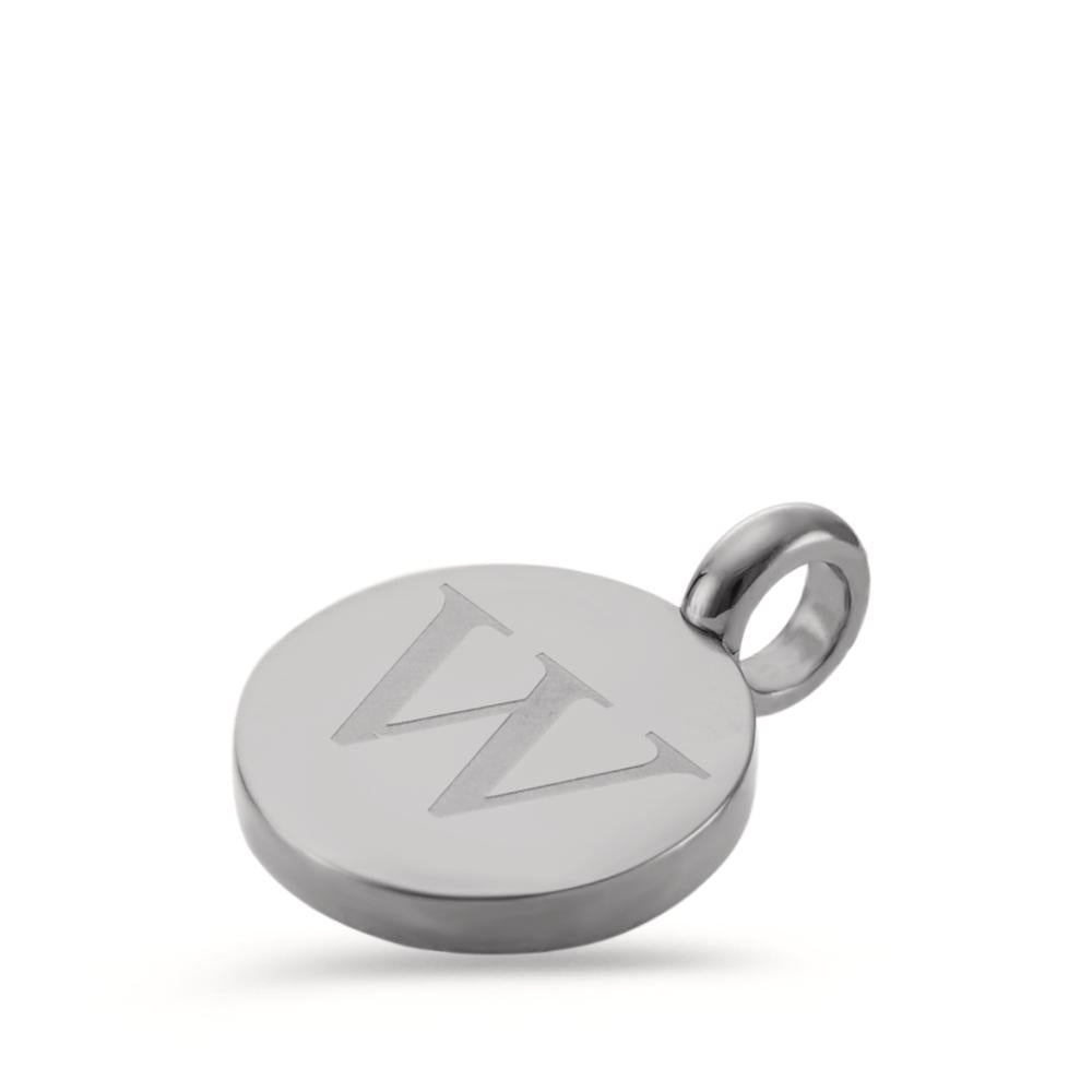 Coin-Anhänger Buchstabe W Edelstahl Ø11 mm