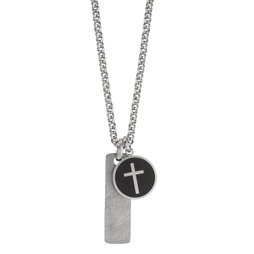 Signature Kette Kreuz Edelstahl emailliert 60 cm