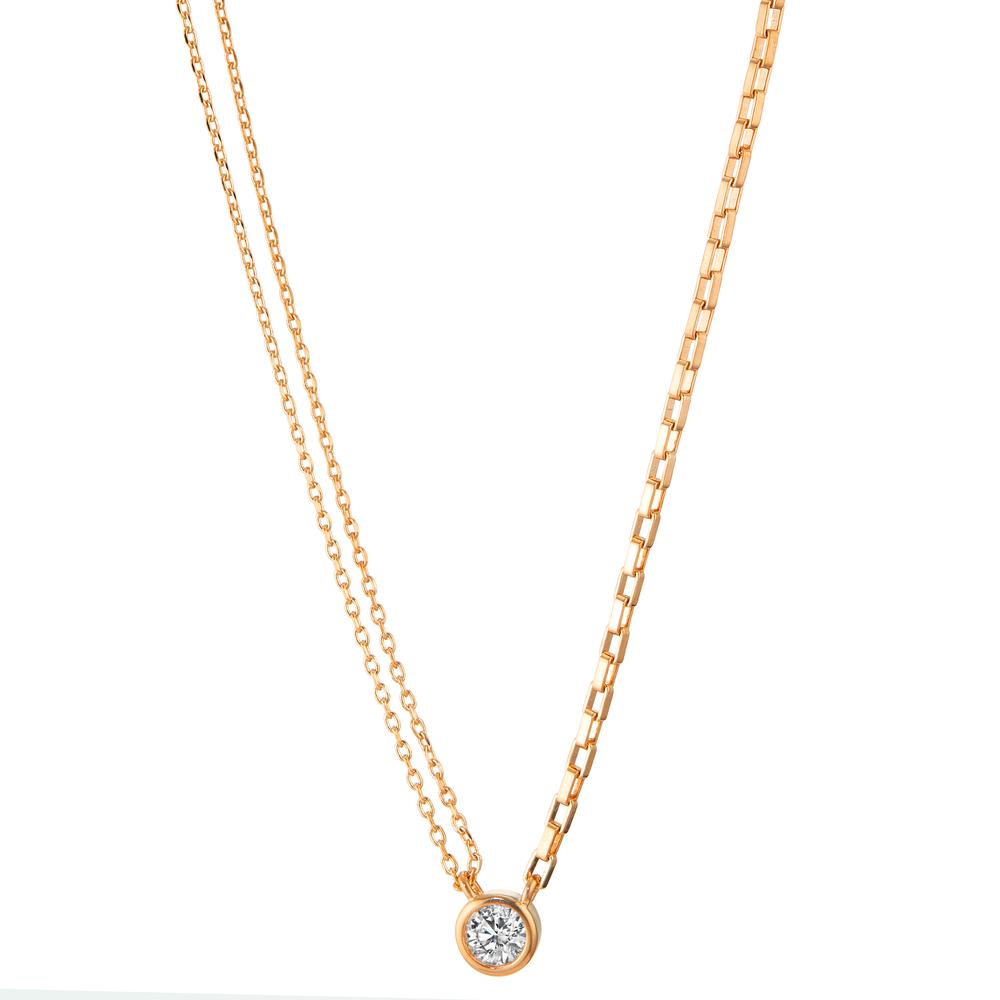Collier Bronze Zirkonia vergoldet 40-45 cm verstellbar