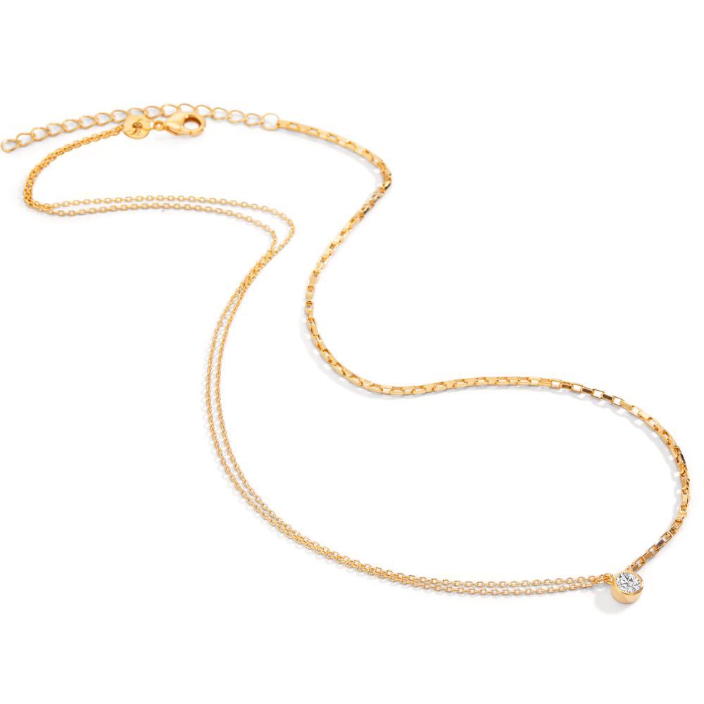 Collier Bronze Zirkonia vergoldet 40-45 cm verstellbar