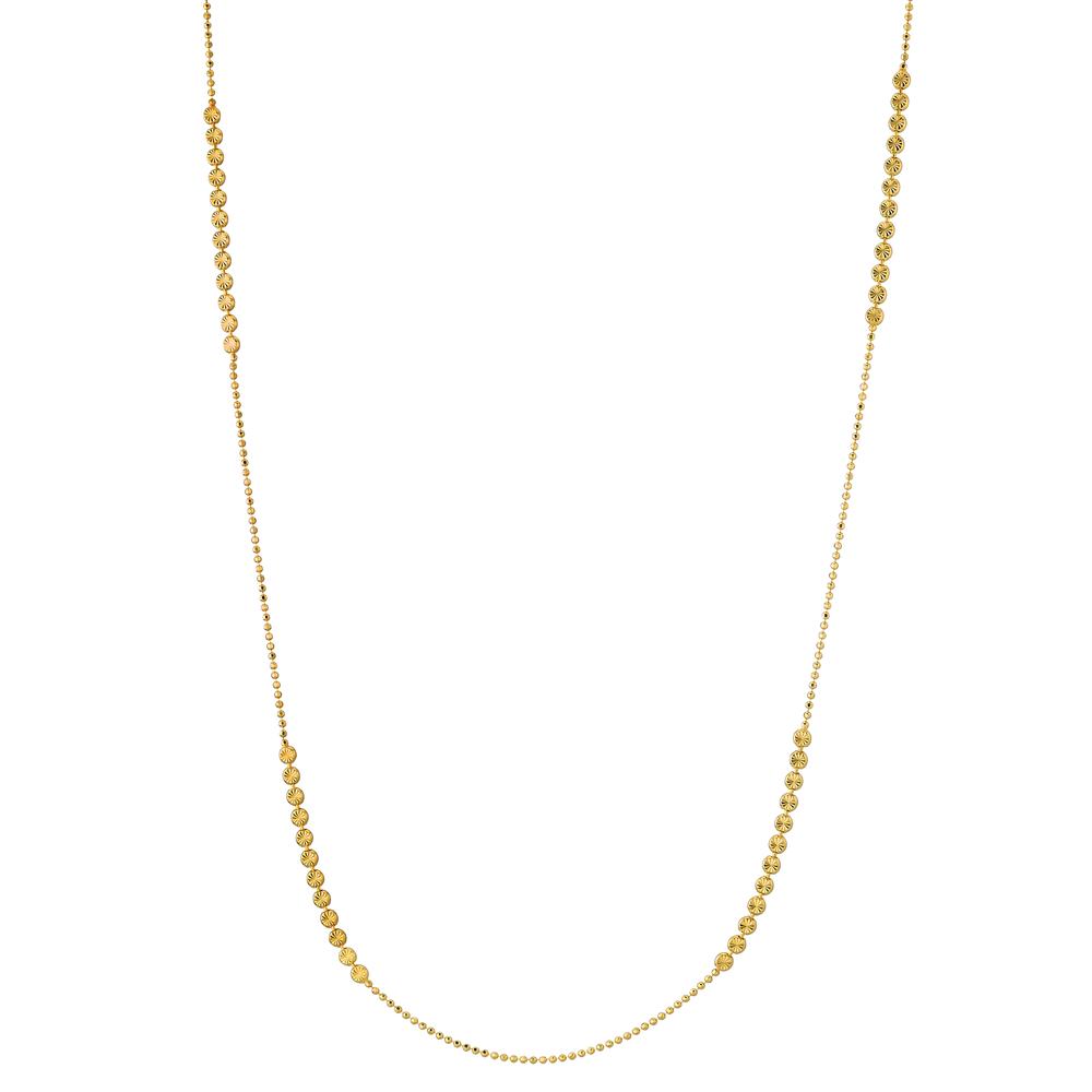 Bauchkette Silber gelb vergoldet 80 cm, Made in Italy