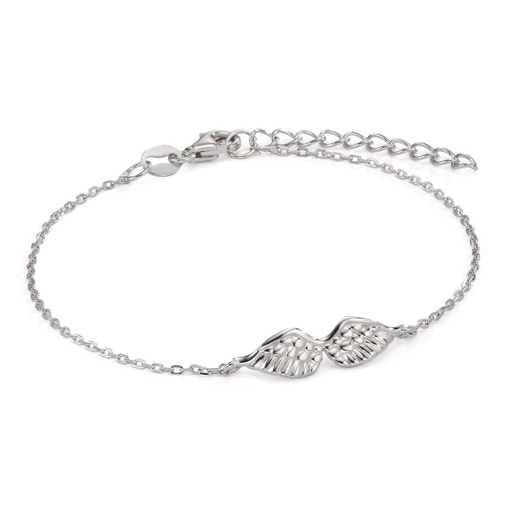 Anker-Armband Silber Zirkonia Engelsflügel 18.5 cm Ø2.2 mm