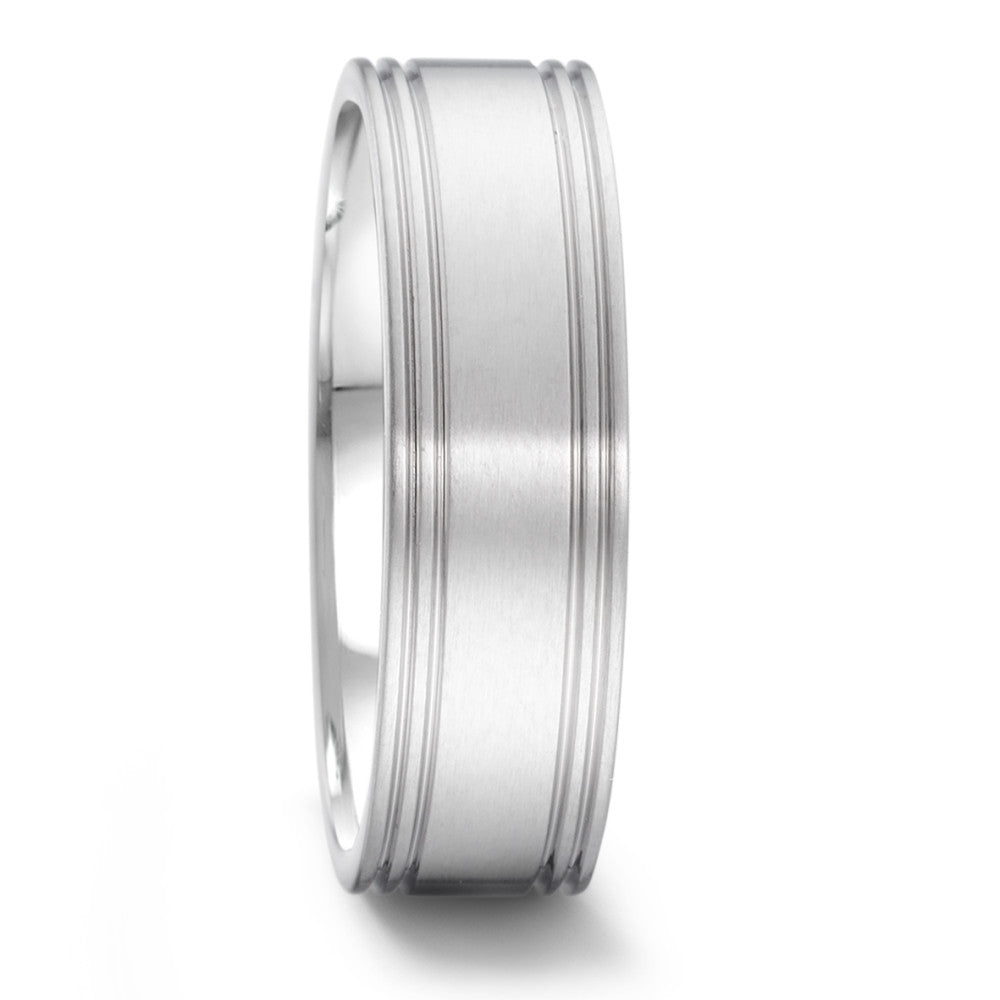 Partnerring TAMOR aus Edelstahl, Made in Germany