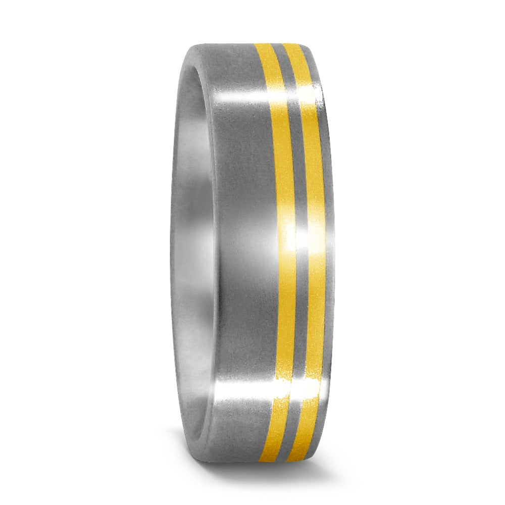 Fingerring Titan, 750/18 K Gelbgold, Made in Germany