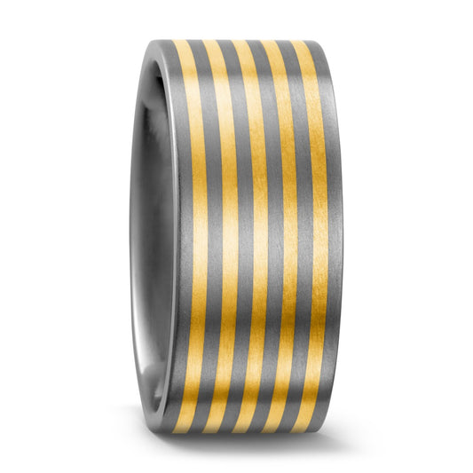 Fingerring Titan, 750/18 K Gelbgold, Made in Germany
