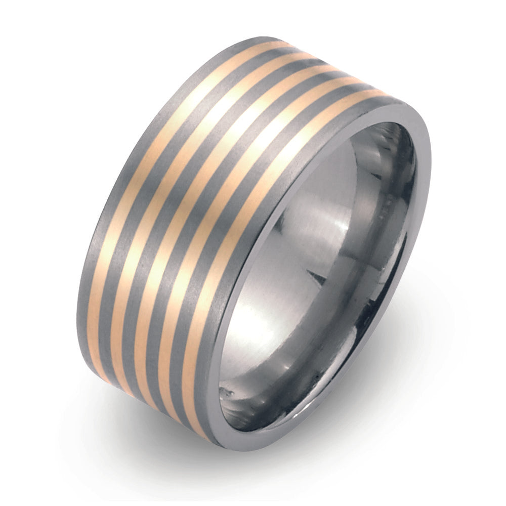 Fingerring Titan, 750/18 K Gelbgold, Made in Germany