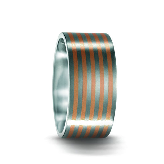 Fingerring Titan, 750/18 K Rotgold, Made in Germany