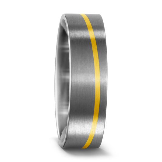 Fingerring Titan, 750/18 K Gelbgold, Made in Germany