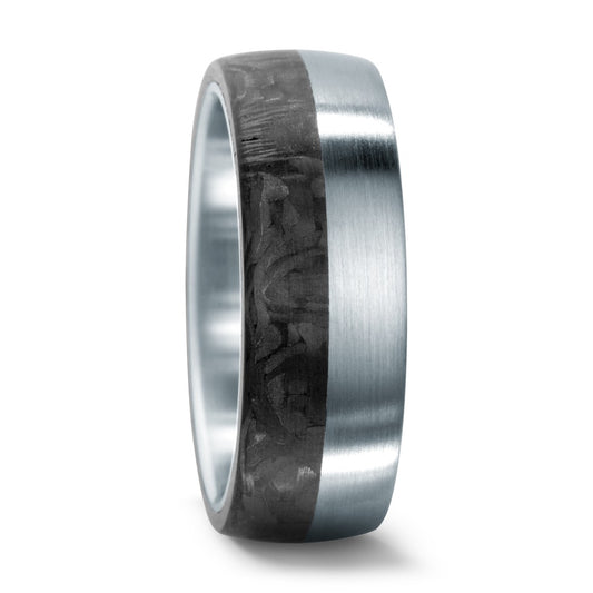 Fingerring Edelstahl, Carbon, Made in Germany
