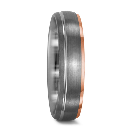 Fingerring 950 Palladium, 750/18 K Rotgold, Made in Germany