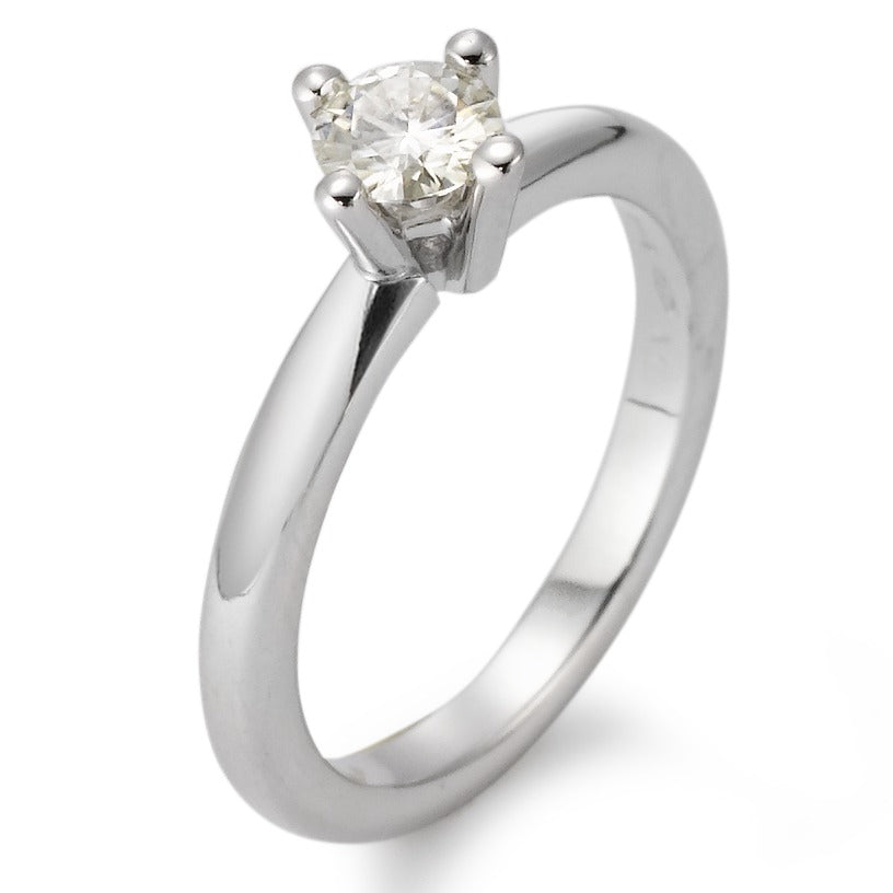 Fingerring 750/18 K Weissgold Moissanite Ø5 mm, Made in Germany