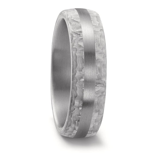 Fingerring Edelstahl, Carbon, Made in Germany