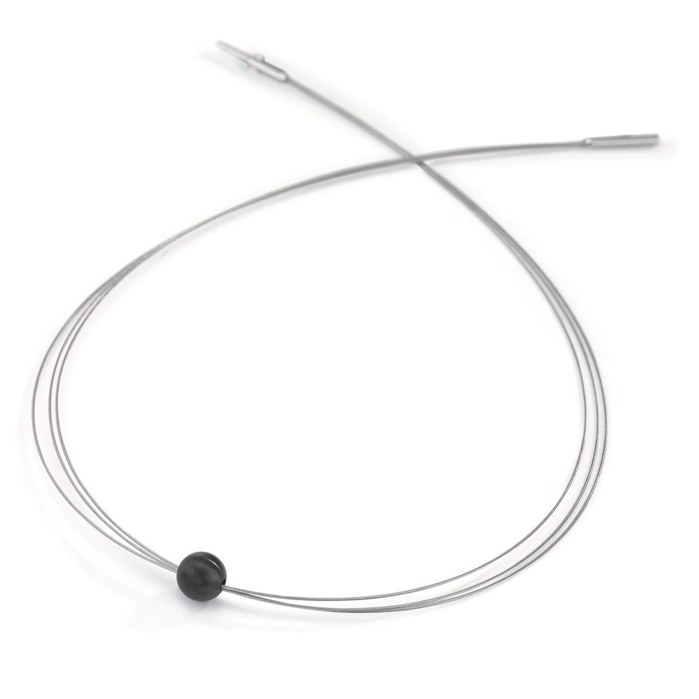 Collier Edelstahl schwarz IP beschichtet 42 cm