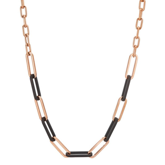Collier Soho Rosé aus Edelstahl mit Carbon 42-45 cm verstellbar