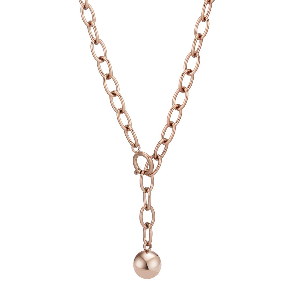 Y-Kette Estelle Rosé aus Edelstahl, stufenlos verstellbar bis 53 cm