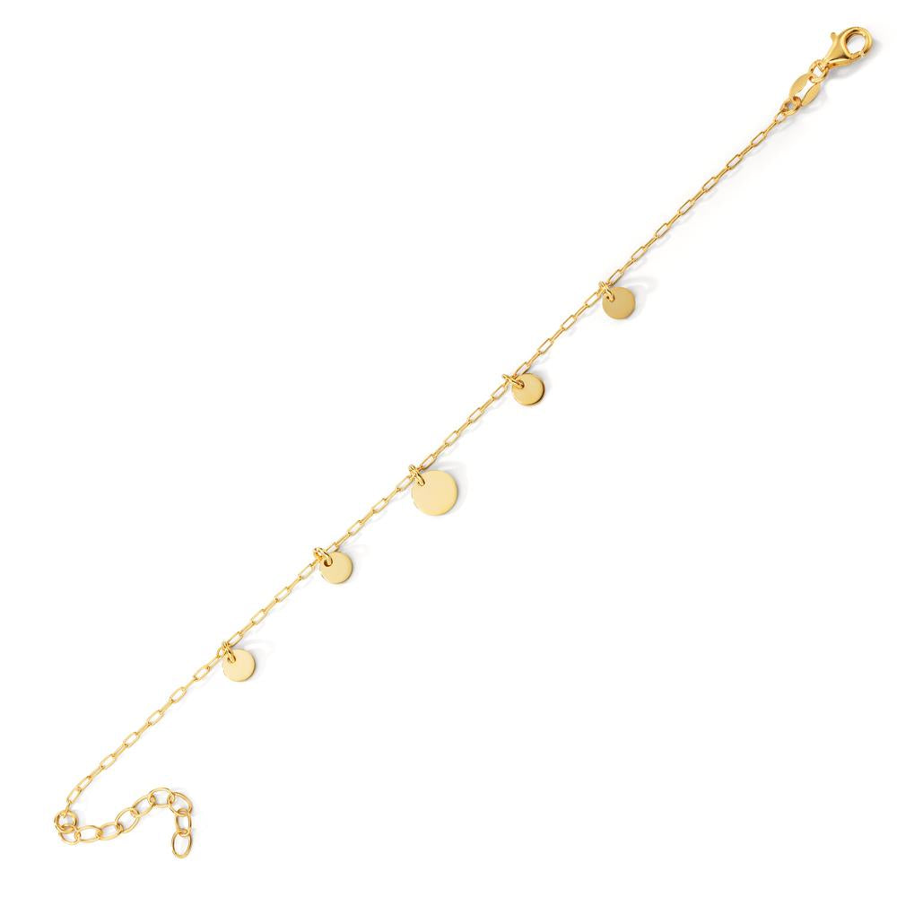 Armband Silber gelb vergoldet 17-20 cm verstellbar, Made in Italy